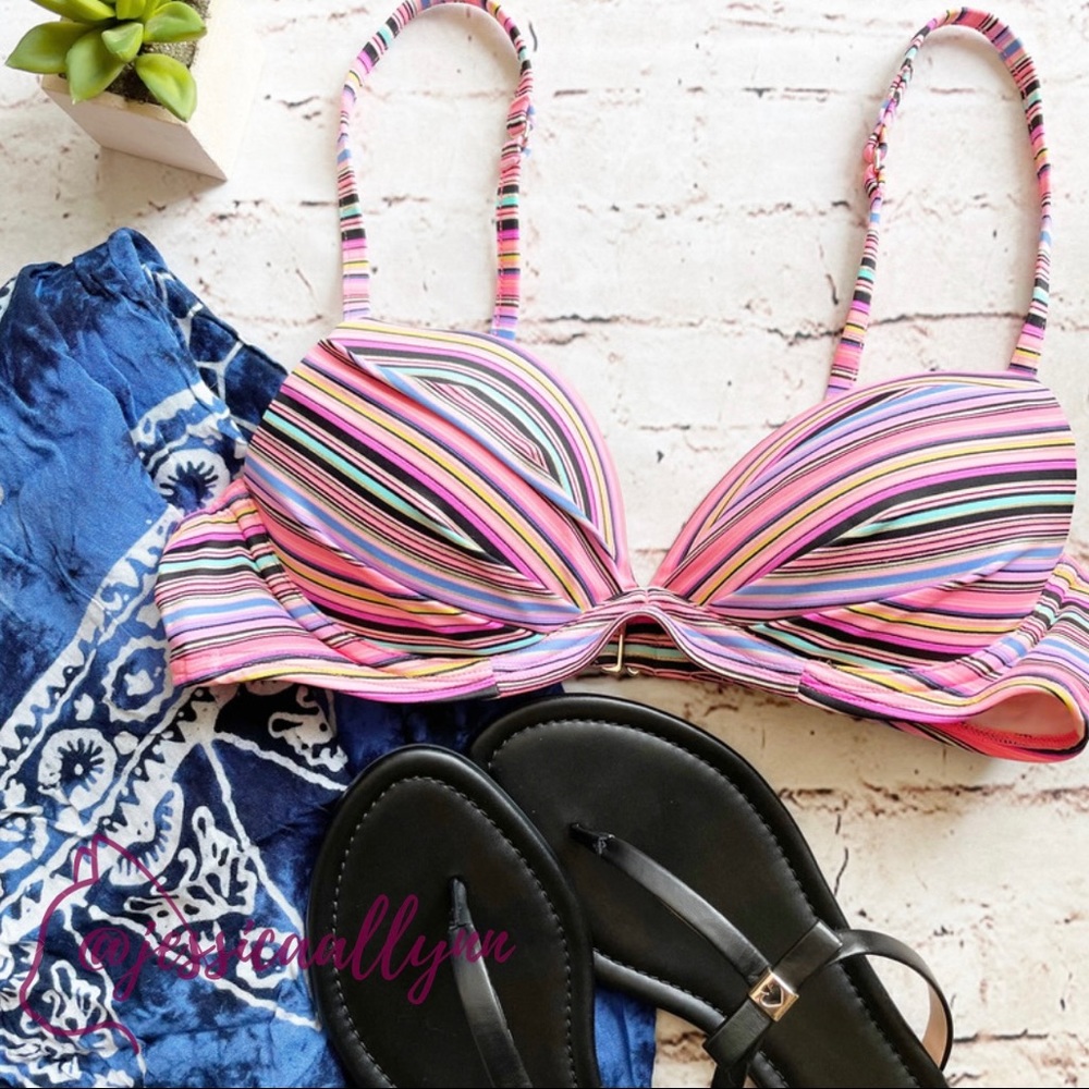 Victoria’s Secret | striped bikini top multi color